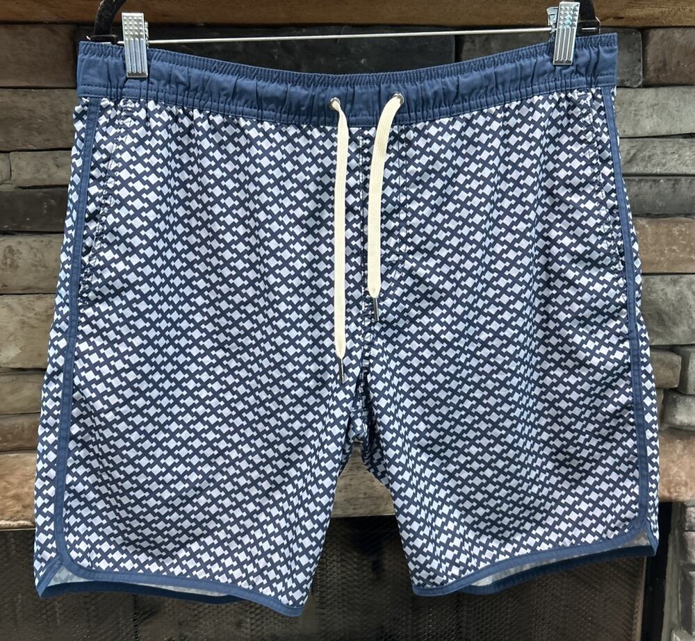 Men’s FAIR HARBOR Mist Seaview Swim Trunks W/liner Board Shorts Size M *A12